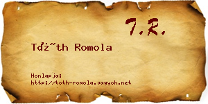 Tóth Romola névjegykártya