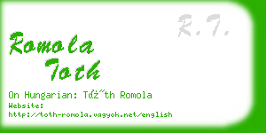 romola toth business card